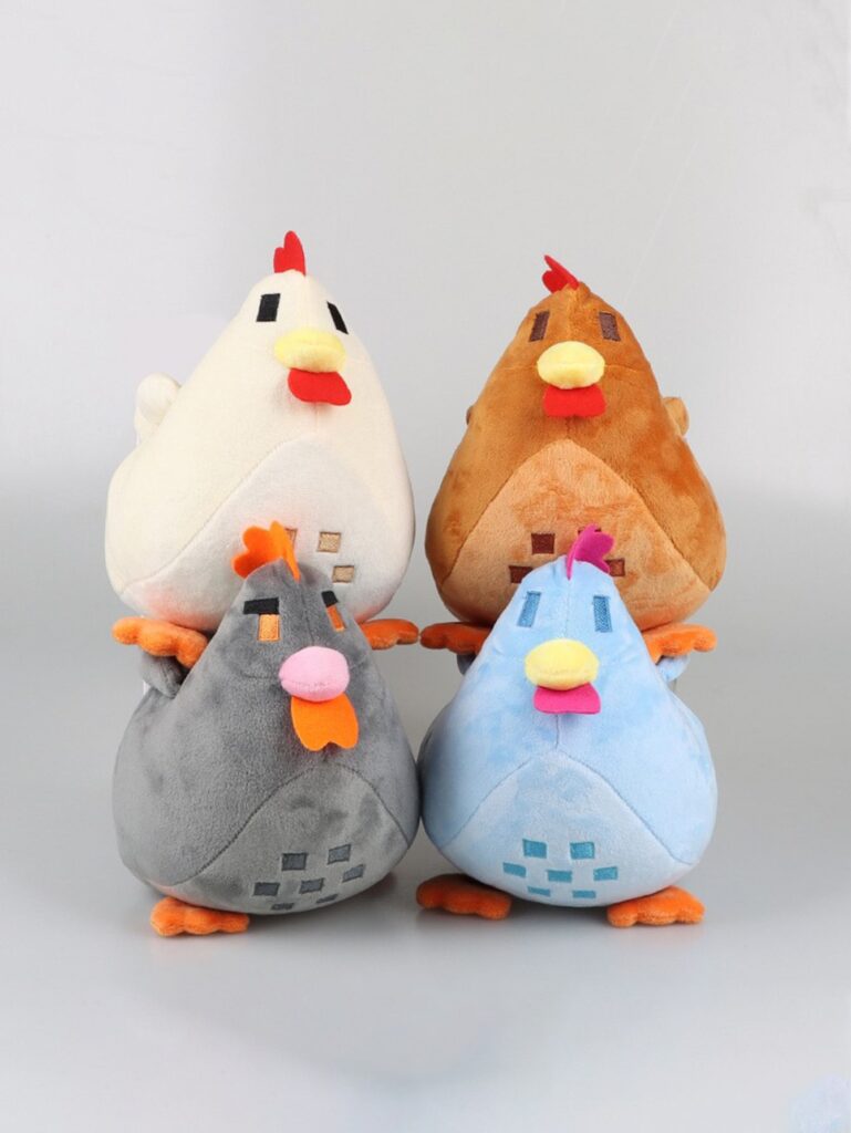 1pc Cartoon Chicken Design Random Pet Plush Toy